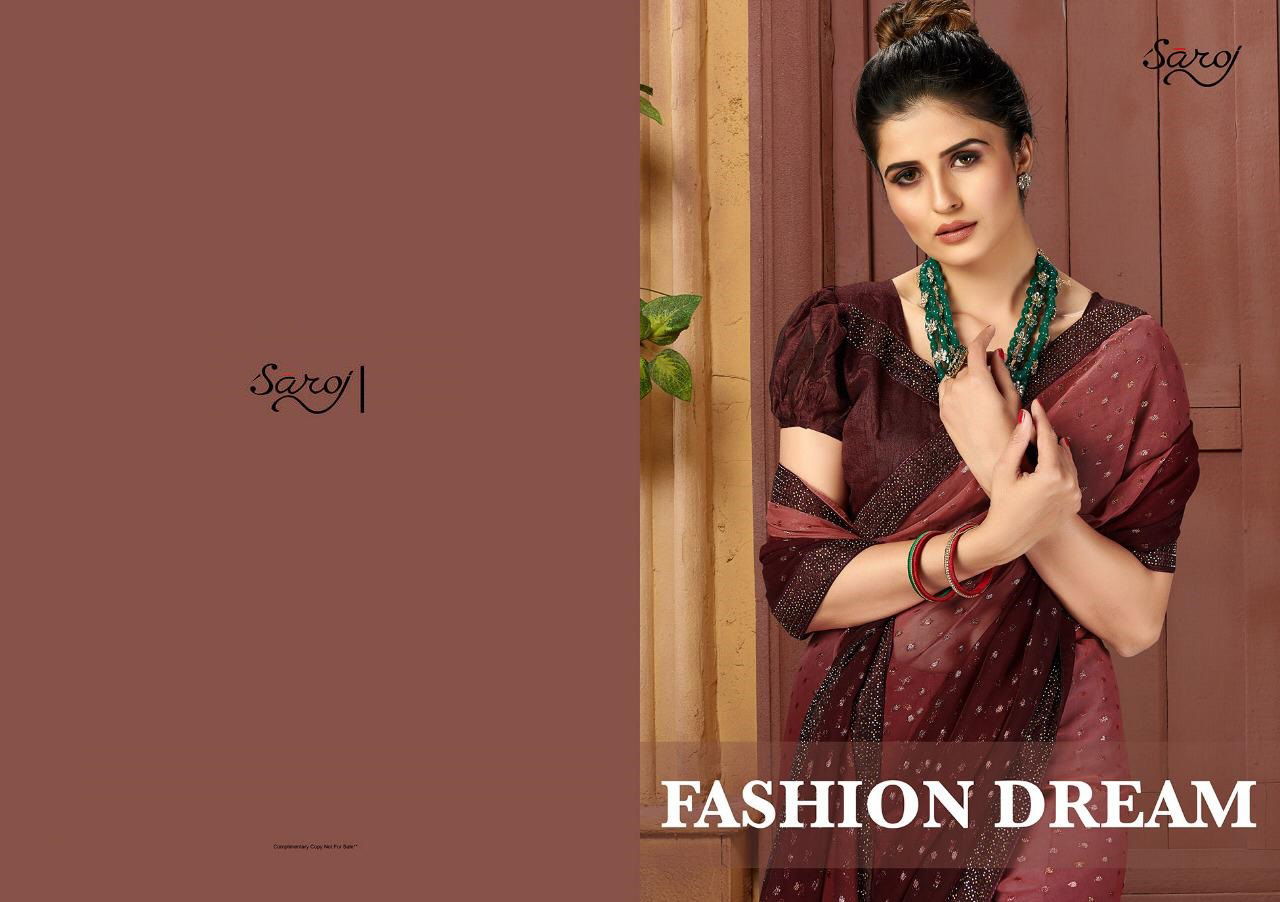 Saroj Fashion Dream Casual Wear Georgette Wear Saree Collection